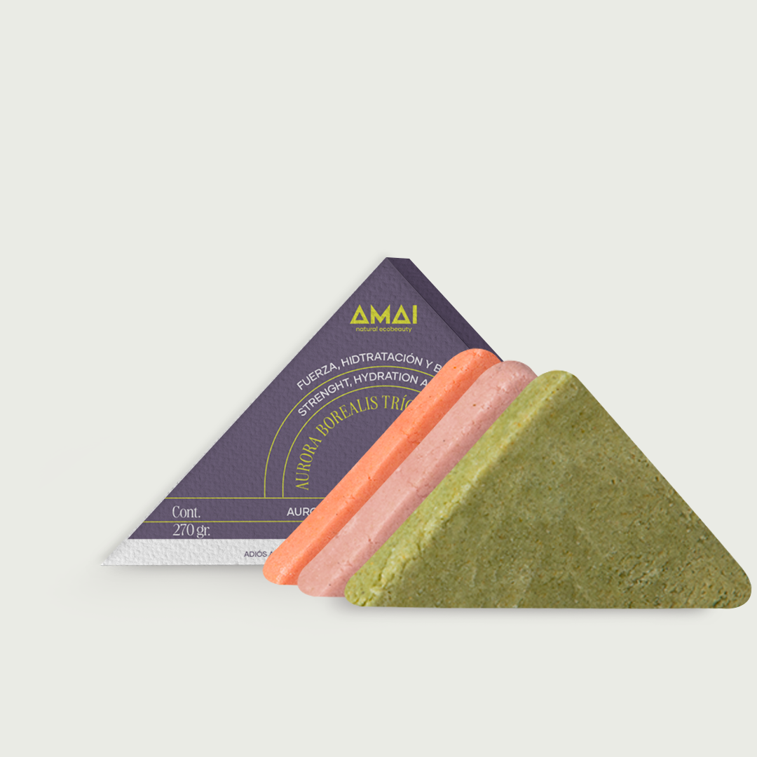 Trío Shampoo Hidratante, Anticaída y Rizos Definidos en Barra Amai